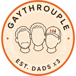 GayThrouple badge: Est. Dads x3